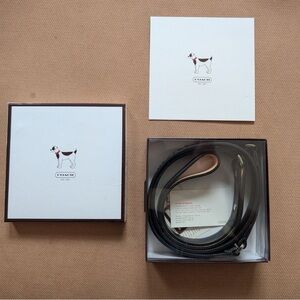 Coach Signature Dog Collar-size XS- black & white with matching collar size smal